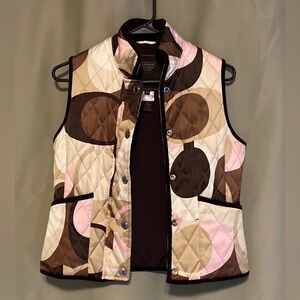 Coach Leatherware EST 1941 Authentic Signature Print Vest, women’s size XS